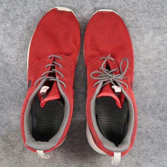 Nike Shoes Mens 13 Roshe One Casual Sneakers Athletic Trainer Red Black Running - Picture 7 of 13
